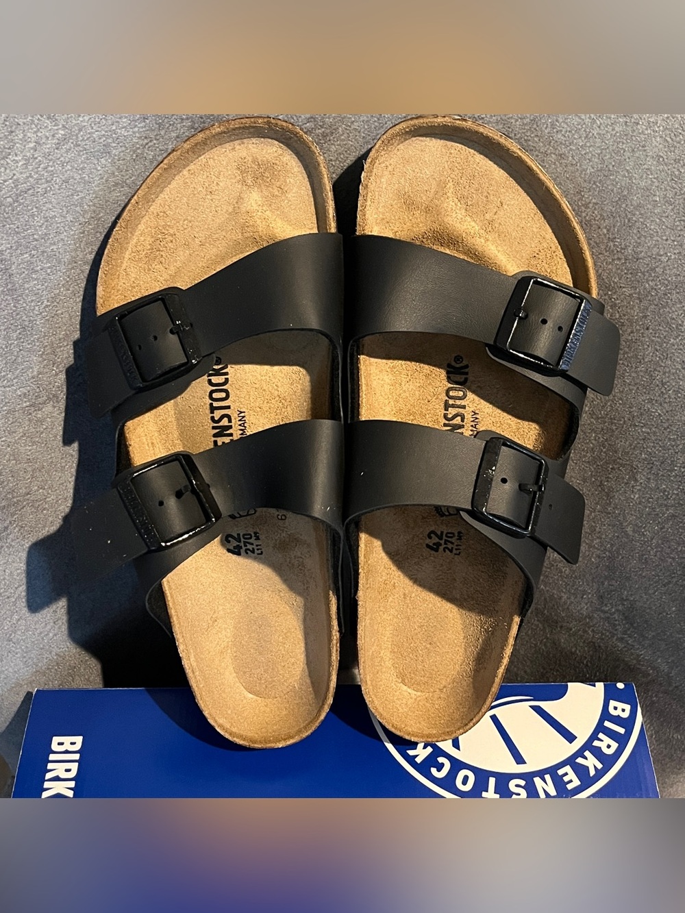 Birkenstock Men’s Arizona Sandals Black Size 9 US 42 EU